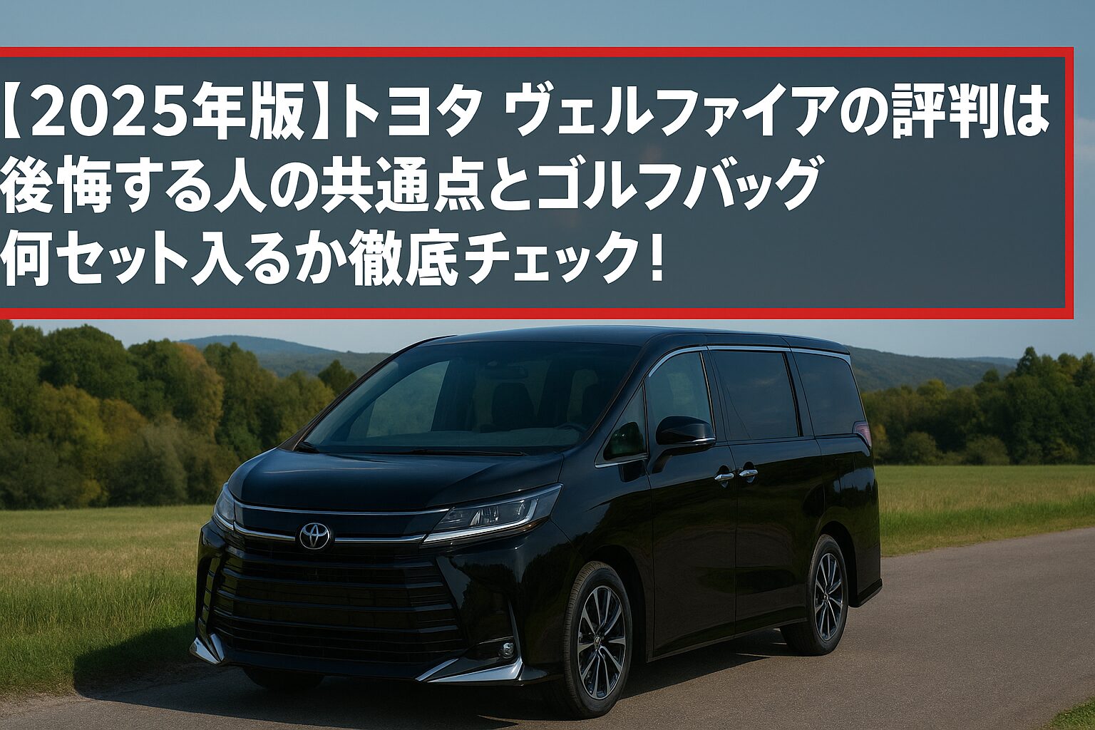 【2025年版】トヨタ ヴェルファイアの評判は？後悔する人の共通点とゴルフバッグ何セット入るか徹底チェック！