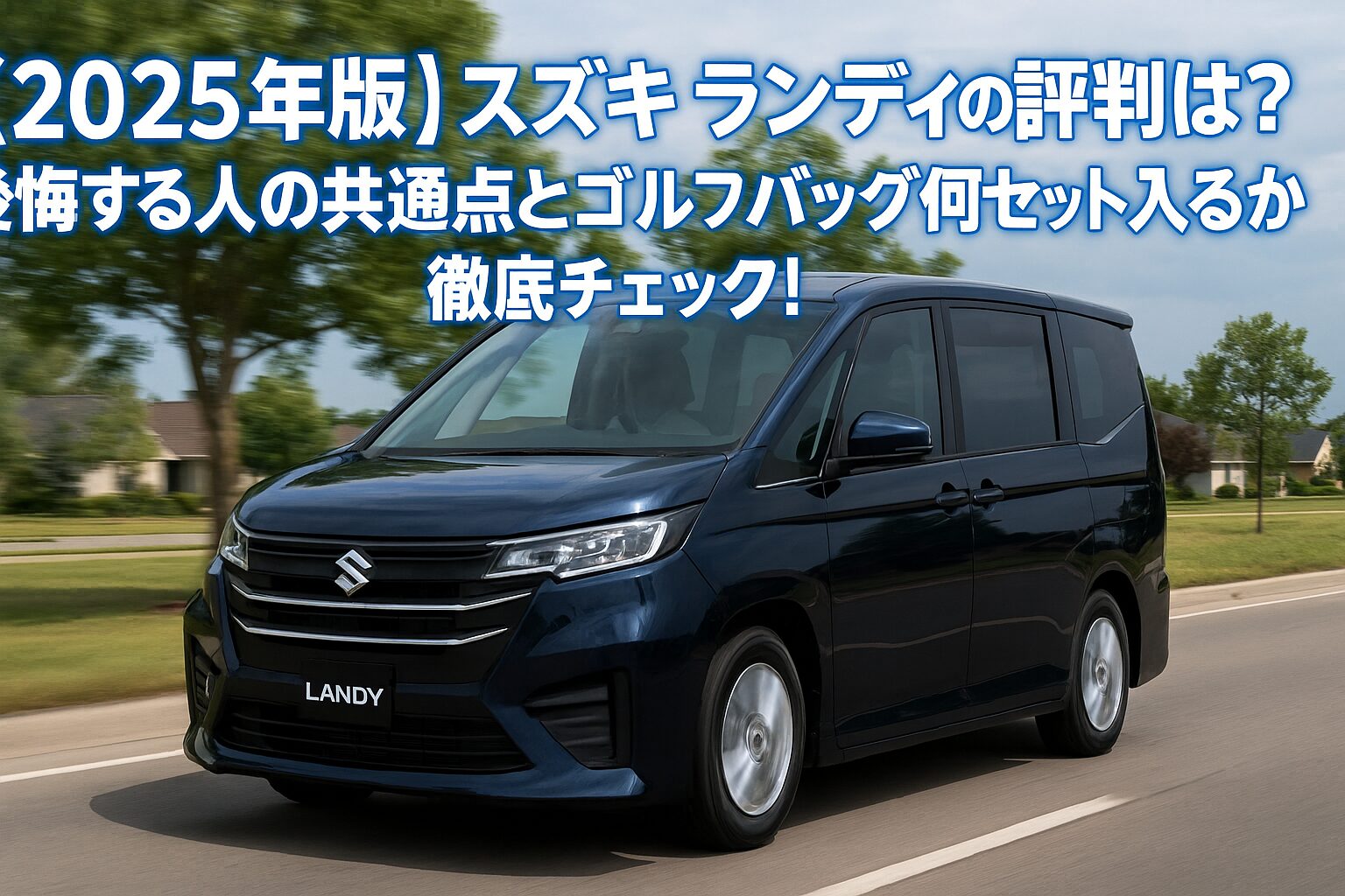 【2025年版】スズキ ランディの評判は？後悔する人の共通点とゴルフバッグ何セット入るか徹底チェック！