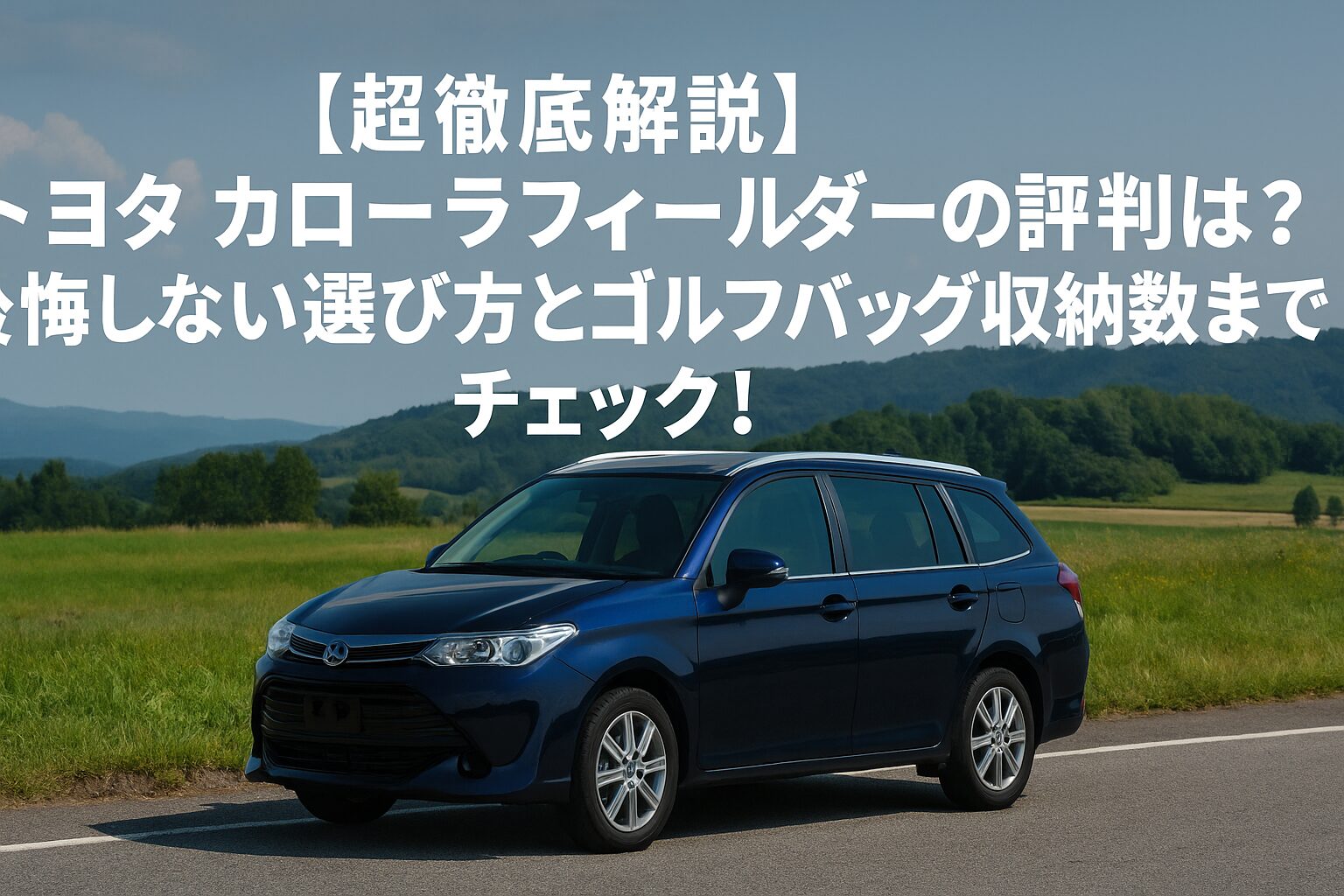 【超徹底解説】トヨタ カローラフィールダーの評判は？後悔しない選び方とゴルフバッグ収納数までチェック！