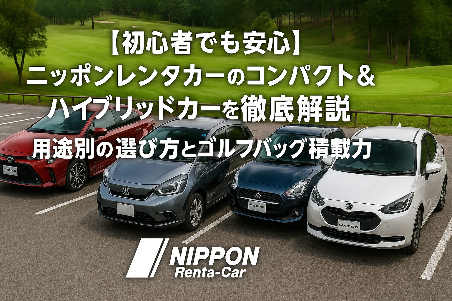 【初心者でも安心】ニッポンレンタカーのコンパクト＆ハイブリッドカーを徹底解説｜用途別の選び方とゴルフバッグ積載力